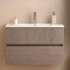 Mobile bagno sospeso con specchiera e lavabo integrato modello easy 80 cm marca Savinidue