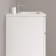 Mobile bagno sospeso bianco lucido con specchiera e lavabo integrato modello easy 100 cm marca Savinidue