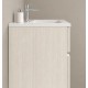 Mobile bagno sospeso rovere ghiaccio con specchiera e lavabo integrato modello easy 100 cm marca Savinidue