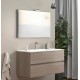 Mobile bagno sospeso noce americano con specchiera e lavabo integrato modello easy 100 cm marca Savinidue