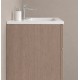 Mobile bagno sospeso noce americano con specchiera e lavabo integrato modello easy 100 cm marca Savinidue