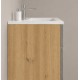 Mobile bagno sospeso bicolor cassa noce/ante almond con specchiera e lavabo integrato modello easy 100 cm marca Savinidue