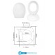 Coprivaso universale termoindurente con sistema soft close serie everest