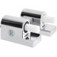 Coppia cerniere regolabili passanti in ottone cromato per coprivaso modello everest a chiusura soft-close