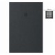 Su Misura H 2,8 cm Piatto Doccia Grafite in Pietra Sintetica Eco-stone con griglia inox in tinta con il piatto
