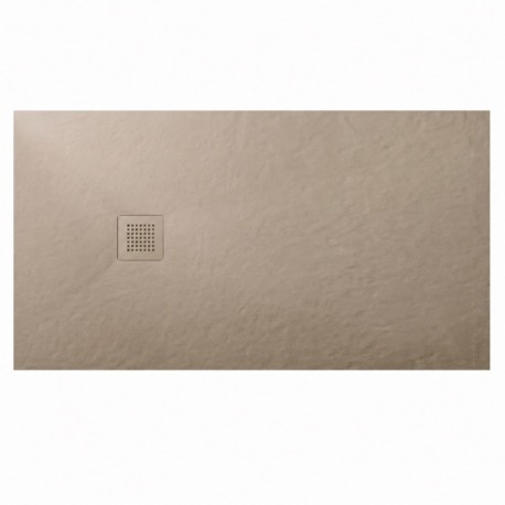 Su Misura da 70 H. 2,8 cm. Piatto Doccia Sabbia in Pietra Sintetica Eco-stone con griglia inox in tinta con il piatto