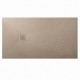 Su Misura da 80 H. 2,8 cm. Piatto Doccia Sabbia in Pietra Sintetica Eco-stone con griglia inox in tinta con il piatto
