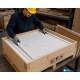 Su Misura da 70 H. 2,8 cm. Piatto Doccia bianco in Pietra Sintetica Eco-stone con griglia inox in tinta con il piatto