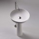 Lavabo a Terra Ago 85 di antoniolupi in Flumood® colore total white
