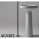 Lavabo a Terra Ago 85 di antoniolupi in Flumood® colore total white