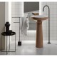 Lavabo a Terra Freestanding Ago 85 di antoniolupi in Finitura Metallo Liquido