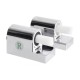 Coppia cerniere regolabili passanti in ottone cromato per coprivaso modello figo a chiusura soft-close