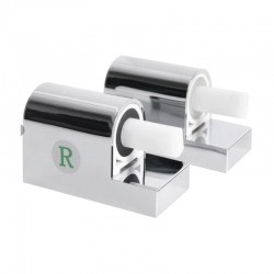 Coppia cerniere regolabili passanti in abs per coprivaso modello figo a chiusura soft-close