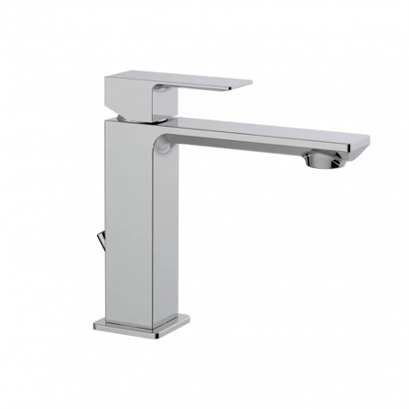 Miscelatore lavabo serie elle h marca Paffoni con piletta di scarico in ottone cromo lucido