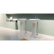 Lavabo a Terra Ago 85 di antoniolupi in Flumood® colore total white