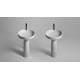 Lavabo a Terra Freestanding Ago185 di antoniolupi in marmo bianco carrara