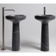 Lavabo a Terra Freestanding Ago185 di antoniolupi in marmo nero marquinia