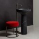 Lavabo a Terra Freestanding Ago185 di antoniolupi in marmo nero marquinia