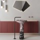 Lavabo a Terra Freestanding Ago185 di antoniolupi in marmo rosso levanto marble