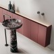 Lavabo a Terra Freestanding Ago185 di antoniolupi in marmo rosso levanto marble