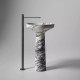 Lavabo a Terra Freestanding Ago185 di antoniolupi in marmo bianco silver