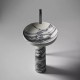 Lavabo a Terra Freestanding Ago185 di antoniolupi in marmo bianco silver