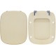 Sedile wc per Dolomite vaso Rio Champagne con cerniere cromate ad espansione