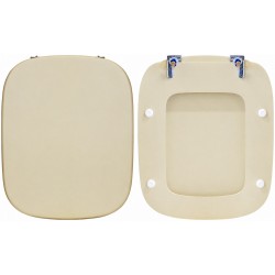 Sedile wc per Dolomite vaso Rio Champagne con cerniere cromate ad espansione