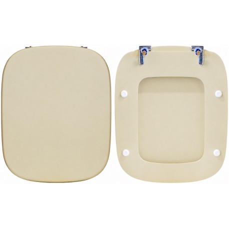Sedile wc per Dolomite vaso Rio Champagne con cerniere cromate ad espansione