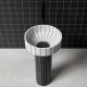 Lavabo a Terra Freestanding 024 di antoniolupi in pietra naturale bianco carrara/nero marquinia