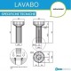 Lavabo a Terra Freestanding 024 di antoniolupi in pietra naturale bianco carrara/nero marquinia