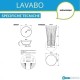 Lavabo a Terra Freestanding Ramses di antoniolupi frassino moka + bronzo patinato scuro