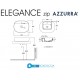 Lavabo da appoggio in ceramica bianca con foro per rubinetteria – Modello Zip di Azzurra