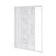 Cabina doccia nicchia misura 140-150 cm. profilo bianco scorrevole pannello metacrilato altezza 190 cm.