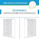 Cabina doccia nicchia misura 140-150 cm. profilo bianco scorrevole pannello metacrilato altezza 190 cm.