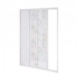 Cabina doccia a nicchia misura 90-100 cm. profilo bianco scorrevole pannello metacrilato altezza 190 cm.