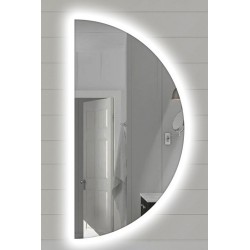 Su Misura Specchio da Bagno Filo Lucido con disegno sabbiato Retroilluminate led 20W art. spe406(DX)