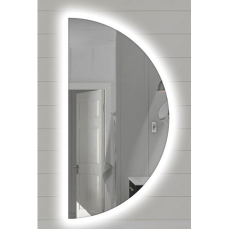 Su Misura Specchio da Bagno Filo Lucido con disegno sabbiato Retroilluminate led 20W art. spe406(DX)
