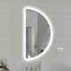 Su Misura Specchio da Bagno Filo Lucido con disegno sabbiato Retroilluminate led 20W art. spe406(DX)