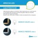 Su Misura Specchio da Bagno Filo Lucido con disegno sabbiato Retroilluminate led 20W art. spe406(DX)