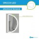 Su Misura Specchio da Bagno Filo Lucido con disegno sabbiato Retroilluminate led 20W art. spe406(DX)