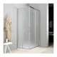 box doccia angolare 70x100 cm. cristallo satinato 6 mm profilo cromo altezza 195 cm art. h22