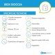 box doccia angolare 80x100 cm. cristallo satinato 6 mm profilo cromo altezza 195 cm art. h22