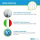 box doccia angolare 90x100 cm. cristallo satinato 6 mm profilo cromo altezza 195 cm art. h22
