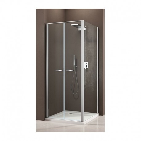 Box Doccia a Doppia Porta Battente + Anta Fissa Laterale Cristallo 6 mm Altezza 200 cm art. OS7N