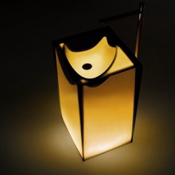 Lavabo a Terra Freestanding Astro di antoniolupi in cristalmood colore ambra
