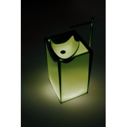 Lavabo a Terra Freestanding Astro di antoniolupi in cristalmood colore bottiglia