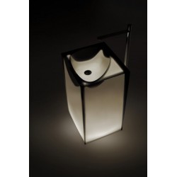 Lavabo a Terra Freestanding Astro di antoniolupi in cristalmood colore nebbia