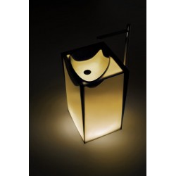 Lavabo a Terra Freestanding Astro di antoniolupi in cristalmood colore Gran Gru