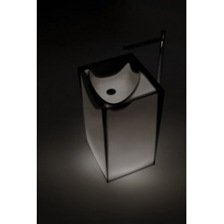 Lavabo a Terra Freestanding Astro di antoniolupi in cristalmood colore Fume